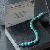 Howlite Turqoise silver bracelet